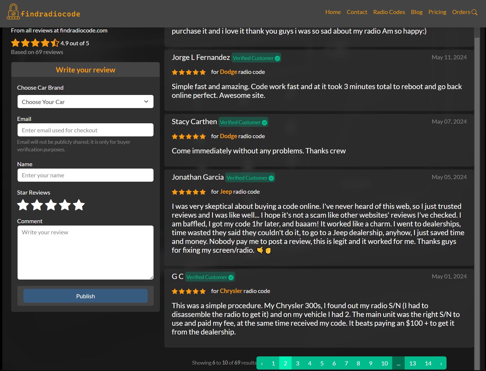 REVIEWS for find radio code dodge radio